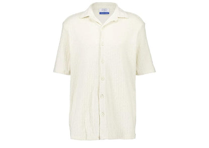 Off-White Cream Terry Cotton Bowling Shirt