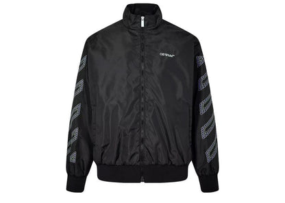 OFF-WHITE Diag Outl Nylon Faille Track Jacket Black