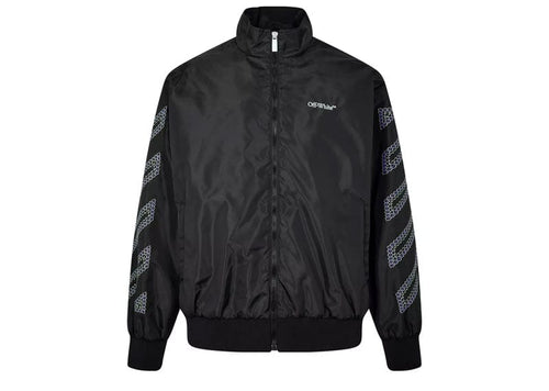 OFF-WHITE Diag Outl Nylon Faille Track Jacket Black
