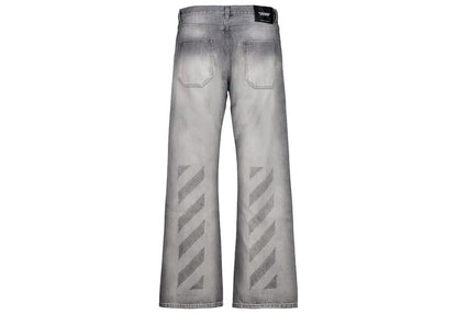 Off-White Diag Slim Relaxed Jeans Sun-Faded Grey