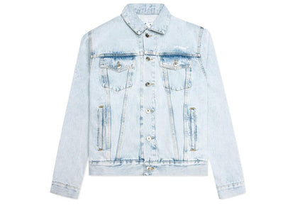 OFF-WHITE Diag Tab Slim Denim Jacket Bleached Blue/White