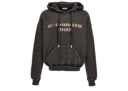 OFF-WHITE Digit Bacchus Cotton Hoodie Black