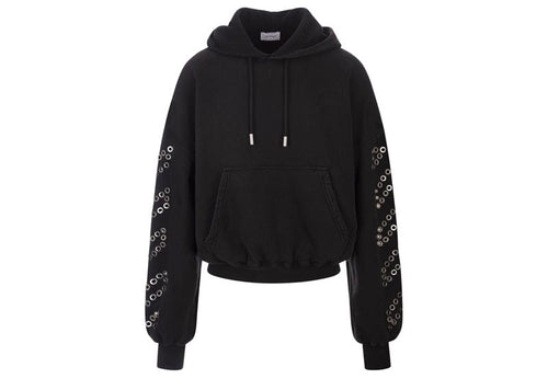 Off -White Eyelet Hoodie 'Black'