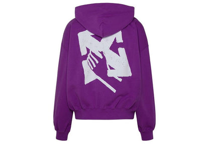 OFF-WHITE Hand Arrow Boxy Hoodie Orchid/White