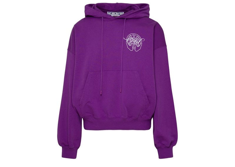 OFF-WHITE Hand Arrow Boxy Hoodie Orchid/White