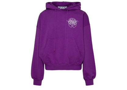 OFF-WHITE Hand Arrow Boxy Hoodie Orchid/White