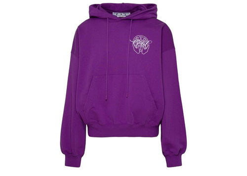 OFF-WHITE Hand Arrow Boxy Hoodie Orchid/White