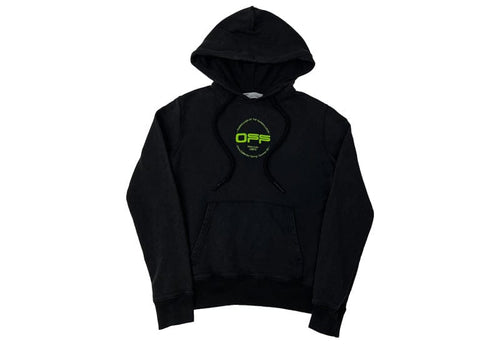 Off-White Hand Print Hoodie Black/Green