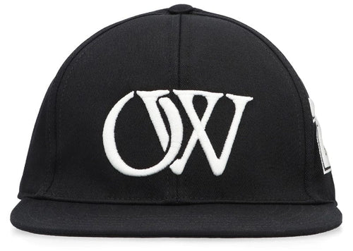 Off-White Logo Embroidered Baseball Cap Black