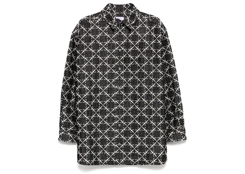 Off-White Logo-Monogram Denim Shirt