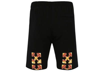 OFF-WHITE Orange Metal Arrow Sweatshort Black Orange