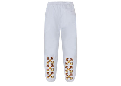 Off-White Orange Metal Arrows Sweatpants White