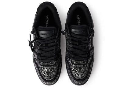 OFF-WHITE Out Of Office OOO Low Tops Strass Crystal Embellished Black (Women's)