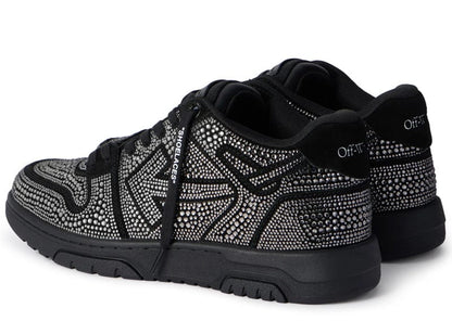 OFF-WHITE Out Of Office OOO Low Tops Strass Crystal Embellished Black (Women's)