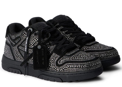OFF-WHITE Out Of Office OOO Low Tops Strass Crystal Embellished Black (Women's)