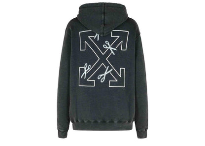 OFF-WHITE Scissor Arrow Regular Hoodie Washed Black