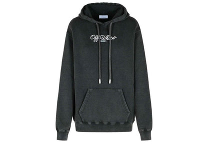 OFF-WHITE Scissor Arrow Regular Hoodie Washed Black