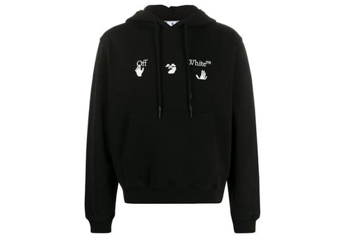 Off-White Slim Fit Big Logo Hoodie Black/White