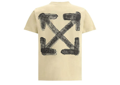 OFF-WHITE Spray Arrow Slim SS Tee Creme Brule