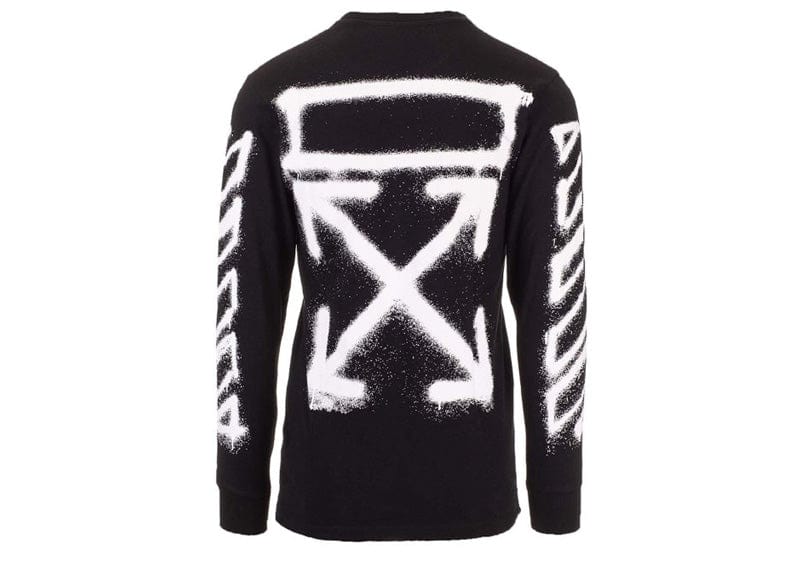 OFF-WHITE Spray Marker Arrows Long Sleeve T-shirt Black White