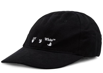 Off-White Swimming Man Embroidered Baseball Cap Black/White