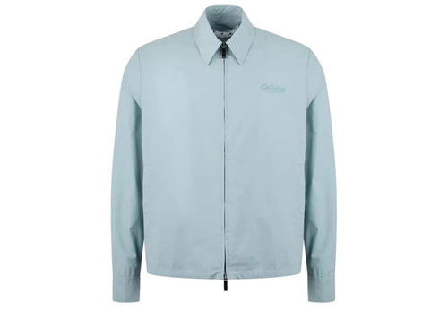 Off-White c/o Virgil Abloh Wave Off Zip-Up Blue Shirt Ice Blue