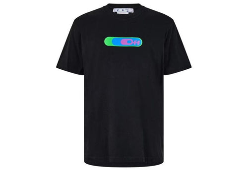 OFF-WHITE Weed Logo Print T-Shirt Black