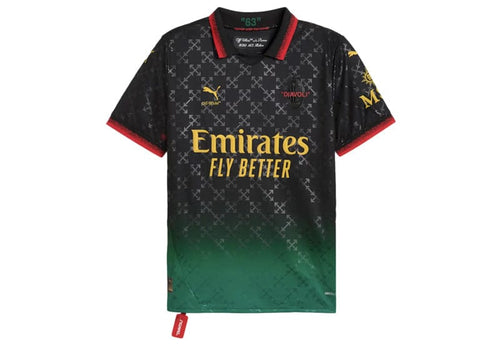Off-White x Puma AC Milan Replica Jersey Black