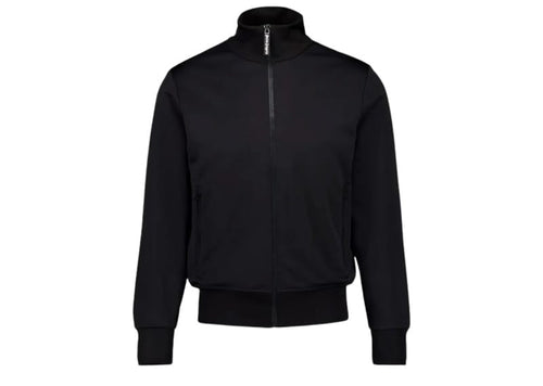 Palm Angels Back Curved Logo Print Zip-Up Track Jacket Vintage Black