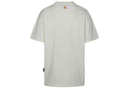 Palm Angels Burning Monogram T-Shirt Off White/Gold