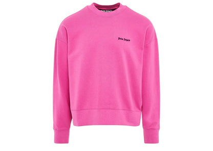 Palm Angels Embroidered Logo Crewneck Pink
