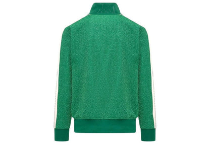 Palm Angels Glitter Track Jacket Green