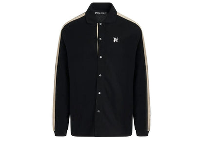 Palm Angels Monogram Piquet Track Shirt Black/Off White