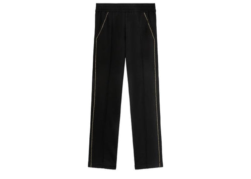 Palm Angels Monogram Stud Track Pants Black Silver