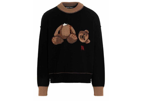 Palm Angels Palm Bear Wool Knit Sweater Black/Brown