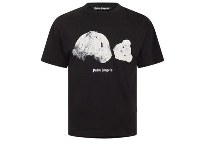 Palm Angels Spray Broken Bear Tee Black/White