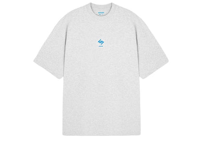 Represent 247 Oversized T-Shirt Ash Grey & Electric Blue