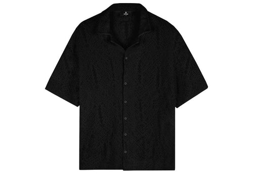 Represent All Over Crochet Shirt Jet Black