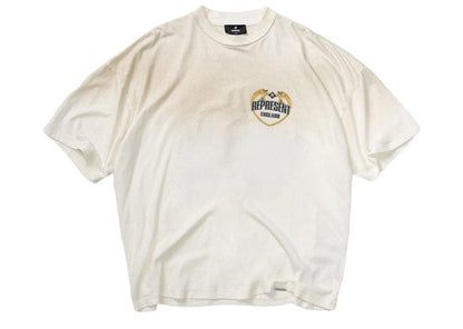 Represent Angel Border T-Shirt Washed Ecru