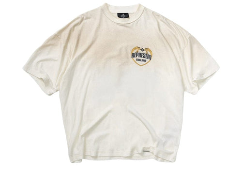 Represent Angel Border T-Shirt Washed Ecru