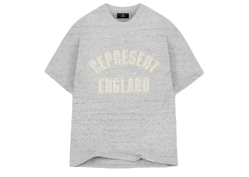 Represent England Applique T-Shirt Grey Marl