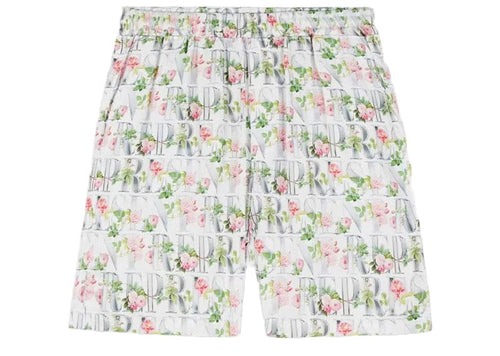 Represent Floral Shorts Flat White