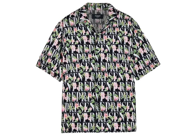 Represent Floral Vacation Shirt Black