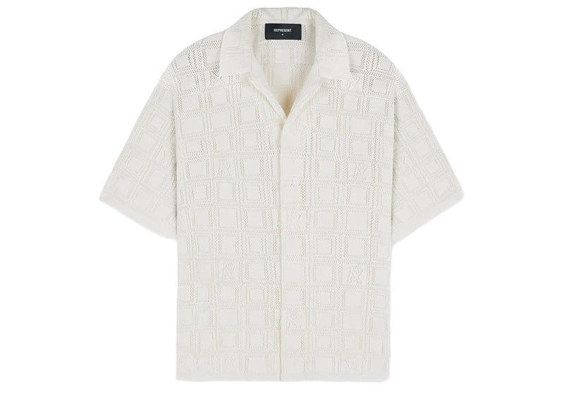 Represent Lace Knit Shirt Chalk