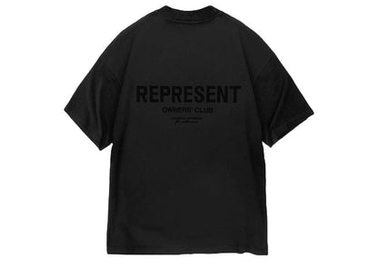 Represent Owners Club Flocked T-Shirt Black