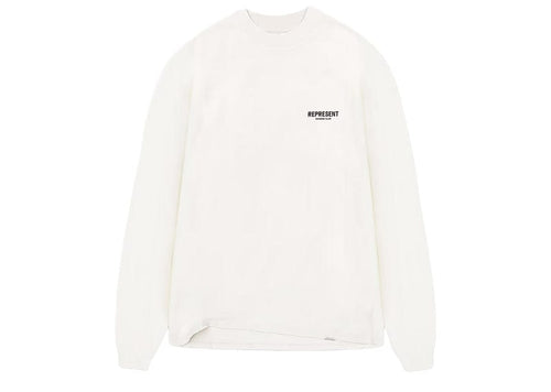 Represent Owners Club Long Sleeve T-Shirt Flat White