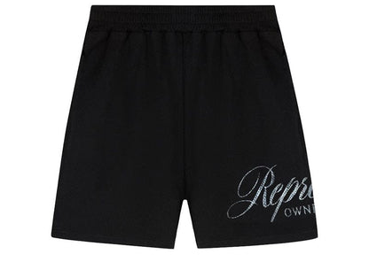 Represent Owners Club Script Mesh Shorts Black