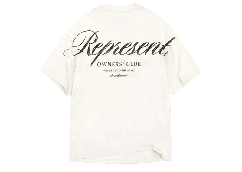 Represent Owners Club Script T-Shirt Flat White