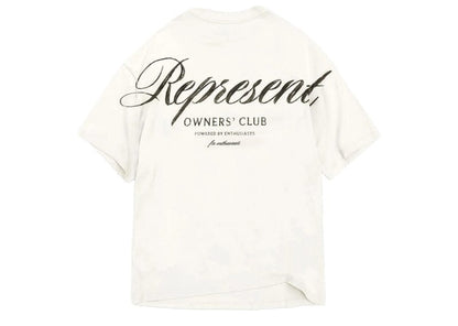 Represent Owners Club Script T-Shirt Flat White