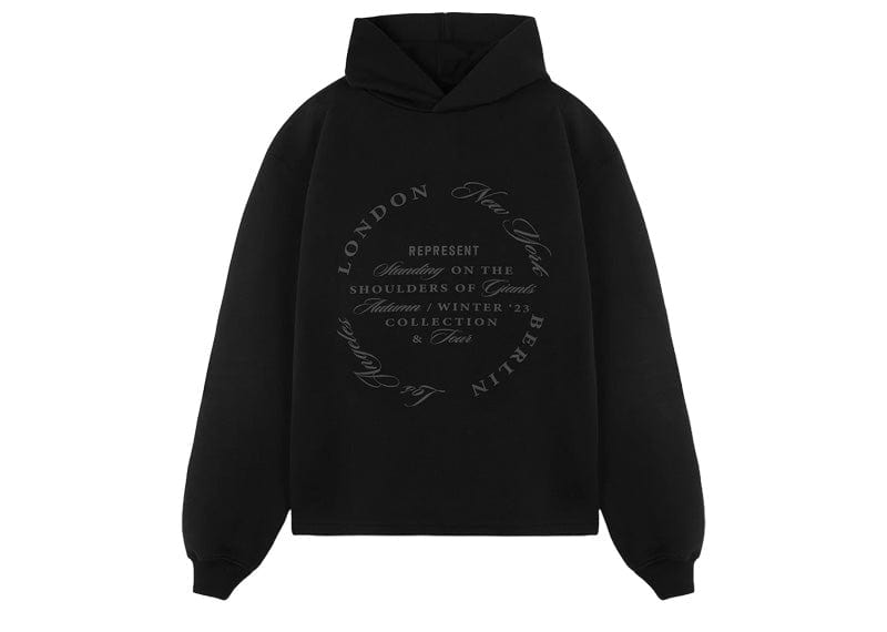 Represent Season Tour Relaxed Hoodie Jet Black